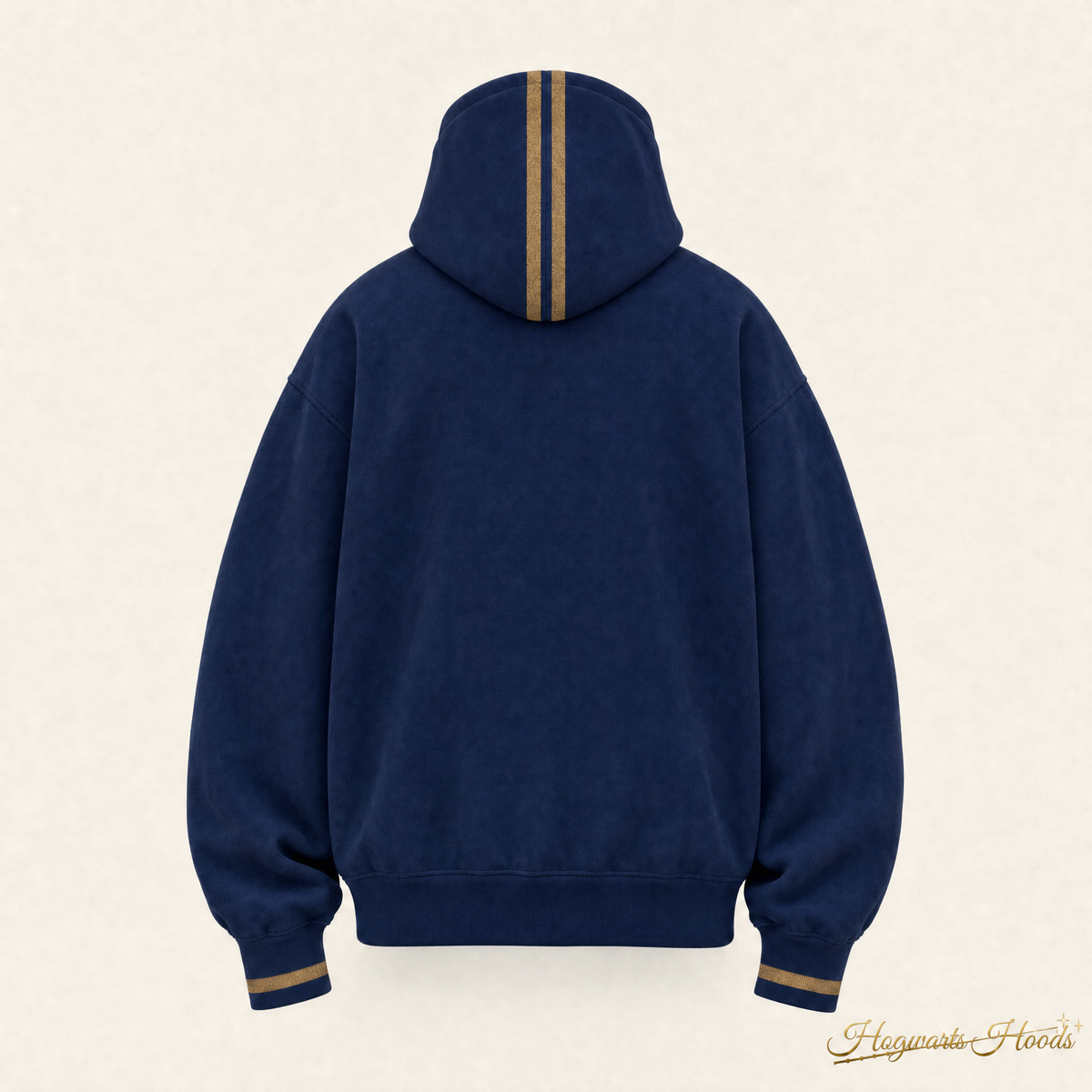 Ravenclaw House Hoodie — back, hood stripes